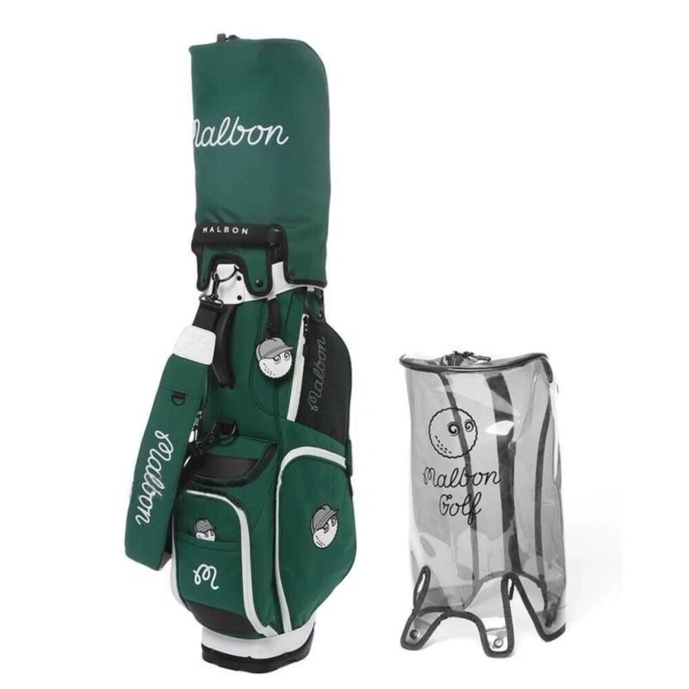 MALBON GOLF Caddy Bag Stand Type Green Black White
